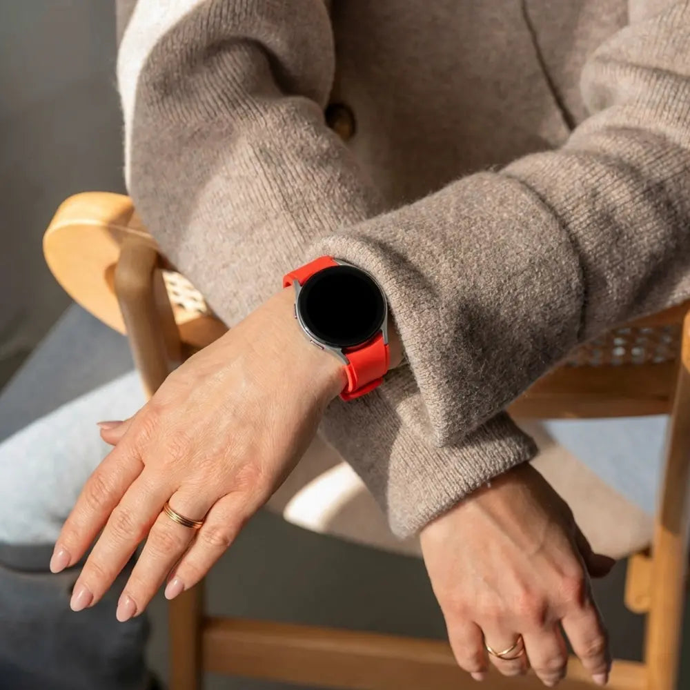 Samsung Galaxy Watch 4 - 40mm Silikonarmband (Hellrot)