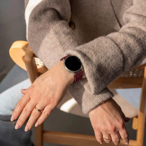 Bandz Samsung Galaxy Watch 7 - 44mm Vintage Nylon Strap (Wine Red)