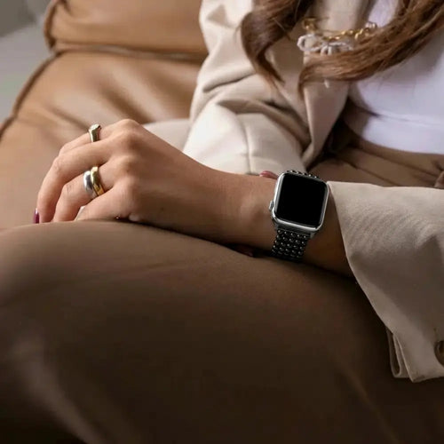 Apple Watch Ultra Stahlperlenarmband (Schwarz)