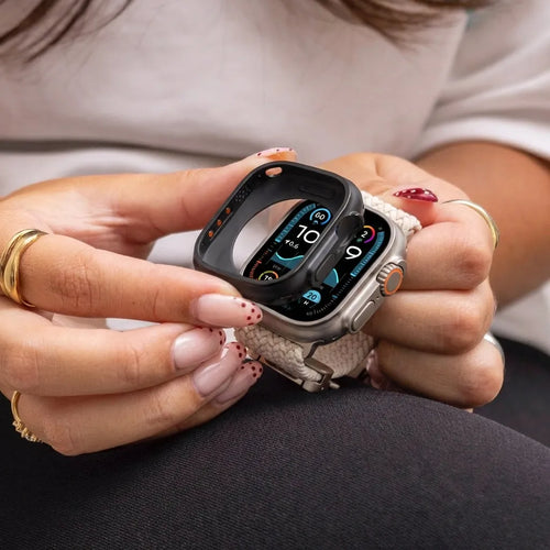 Bandz Apple Watch Ultra - 49mm Metall Hülle (Schwarz)