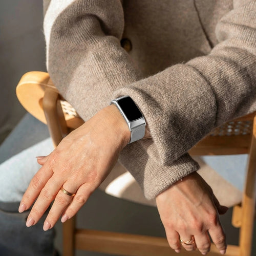 Milanese Strap, silver, lifestyle photo