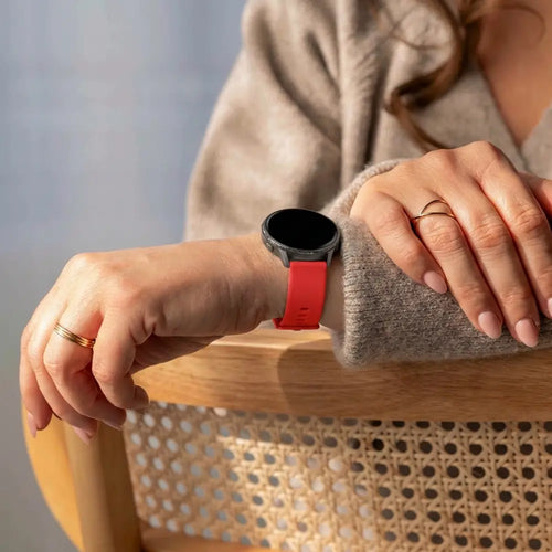 Bandz Garmin Vivoactive 4s Silicone Strap 'Classic' (Red)