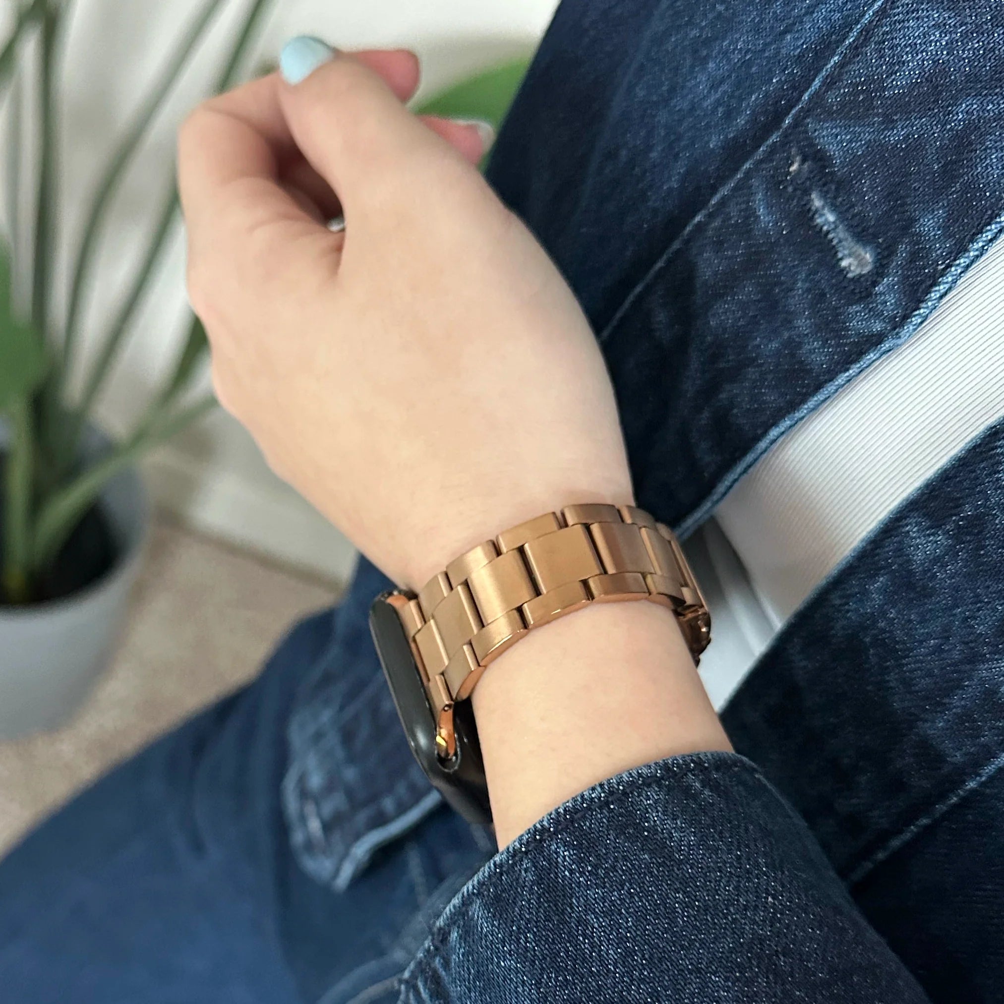 xoxo Wildhearts Apple Watch Feines Stahlarmband (Roségold)