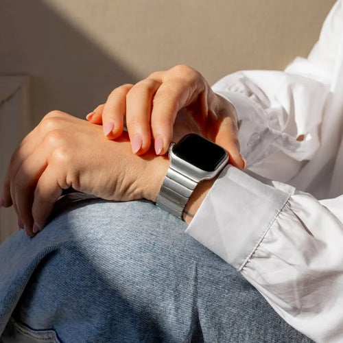 Apple Watch luxe metalen bandje (zilver)