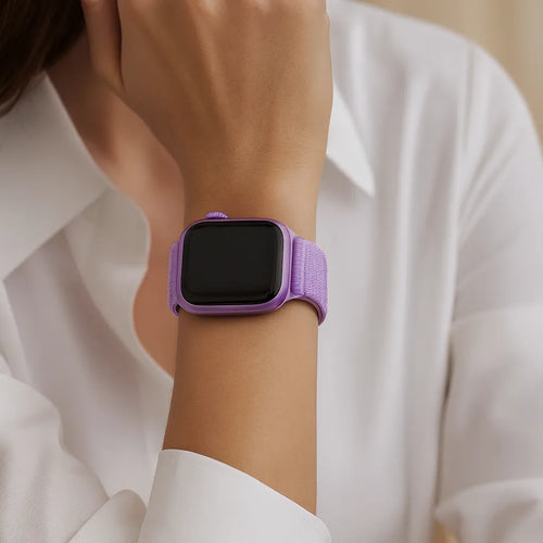 Wave Nylon Strap, purple, lifestyle photo