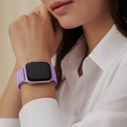 Wave Nylon Strap, purple, lifestyle photo