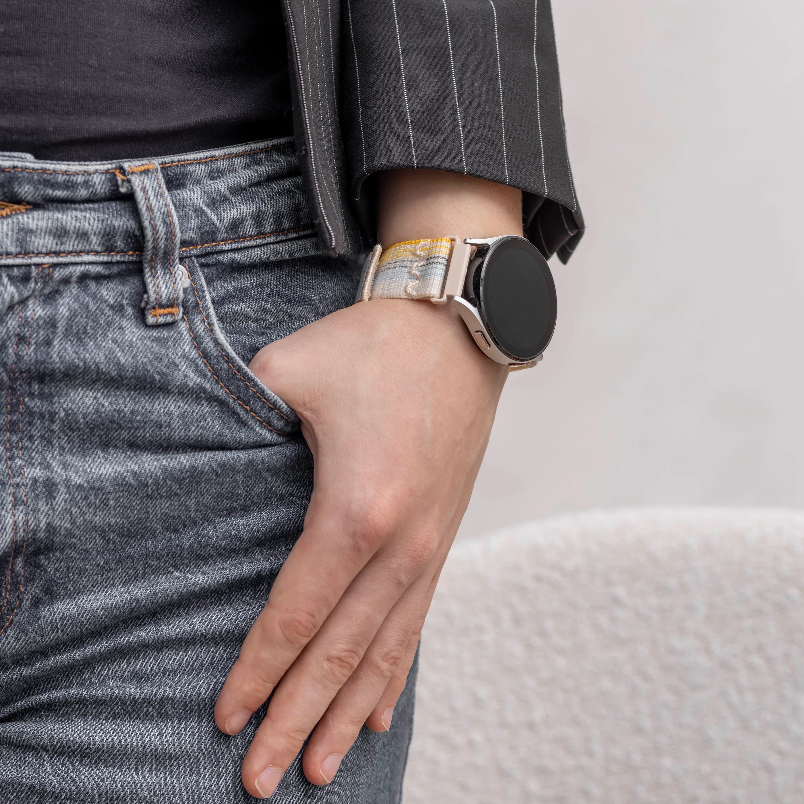 Garmin Vivomove 3 Nylon Strap (Starlight Mix)