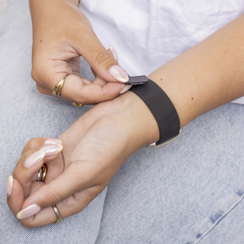 Milanese Strap, black, lifestyle photo