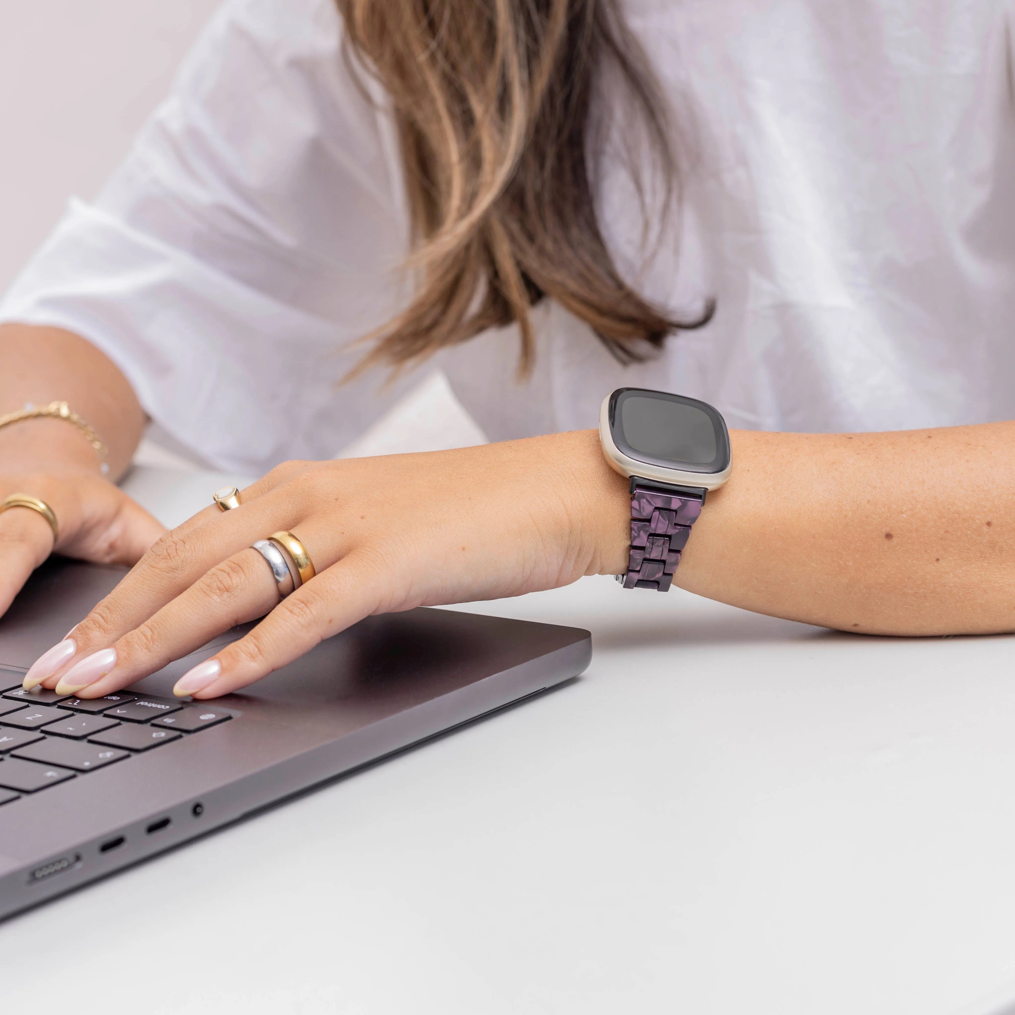 Fitbit Sense Harzarmband (Schwarz/Lila)