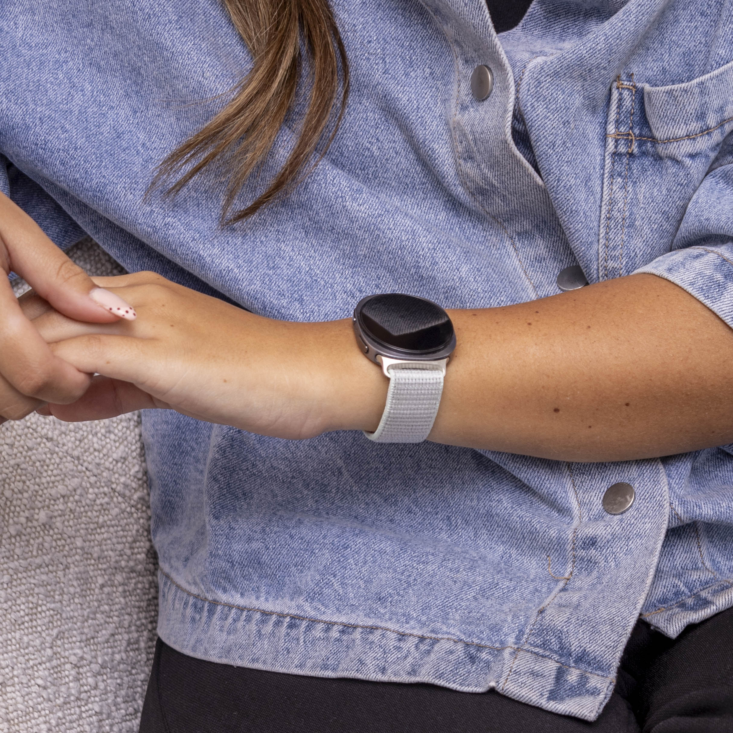 Samsung Galaxy Watch 9 - 40mm Nylonarmband (Hell Cyan)