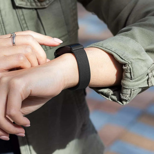 Fitbit Charge 3 Milanese Strap (Black)