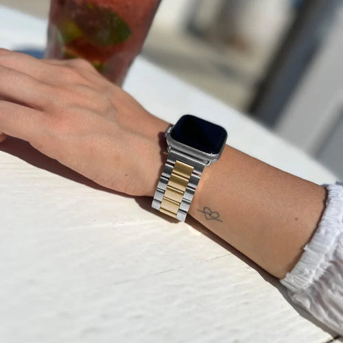 Steel Strap, silver/gold, lifestyle photo