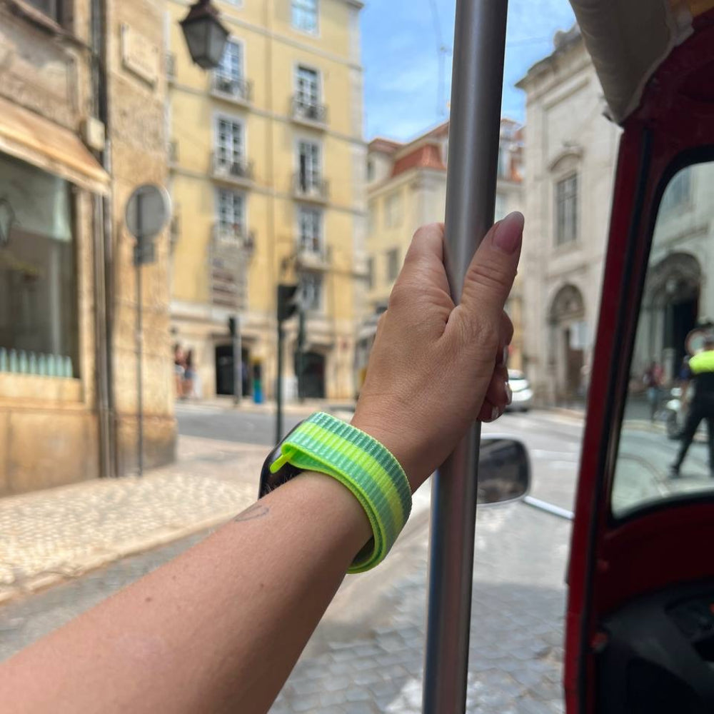Apple Watch Ultra Nylonarmband (Grün/Gelb)