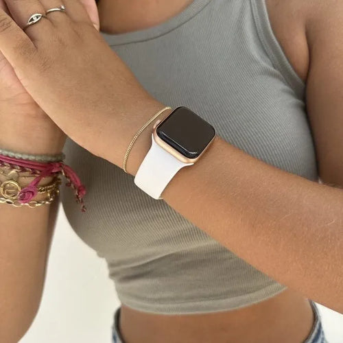 Silicone Strap, white, lifestyle photo