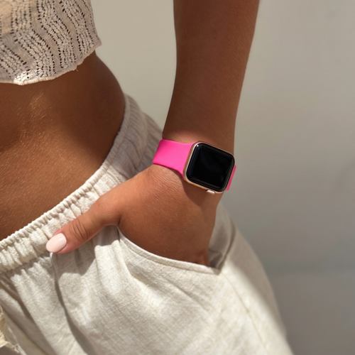 Silicone Strap, bright pink, lifestyle photo