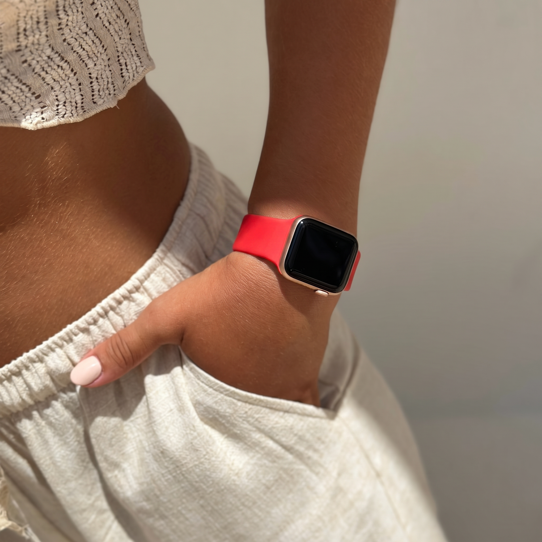 xoxo Wildhearts Apple Watch Silikonarmband (Rot)