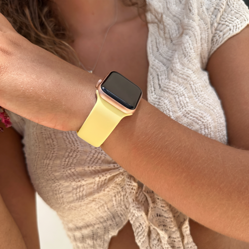 Silicone Strap, yellow, lifestyle photo