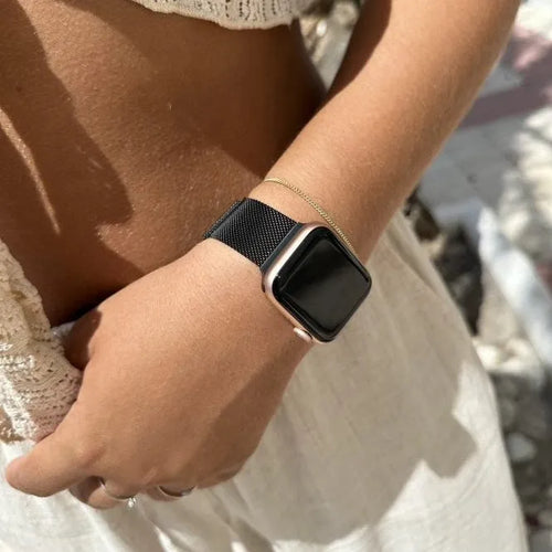xoxo Wildhearts Apple Watch Milanese Armband (Schwarz)
