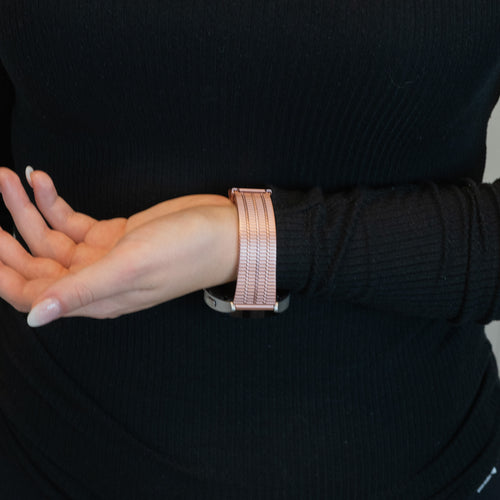 Bandz Amazfit Cheetah 2 Pro Verstellbares Stahlarmband (Rosa Sand)