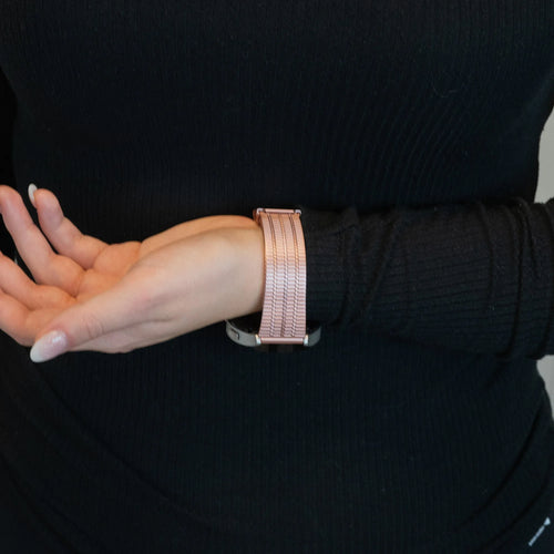 Bandz Oozoo Smartwatch 20mm Verstellbares Stahlarmband (Rosa Sand)