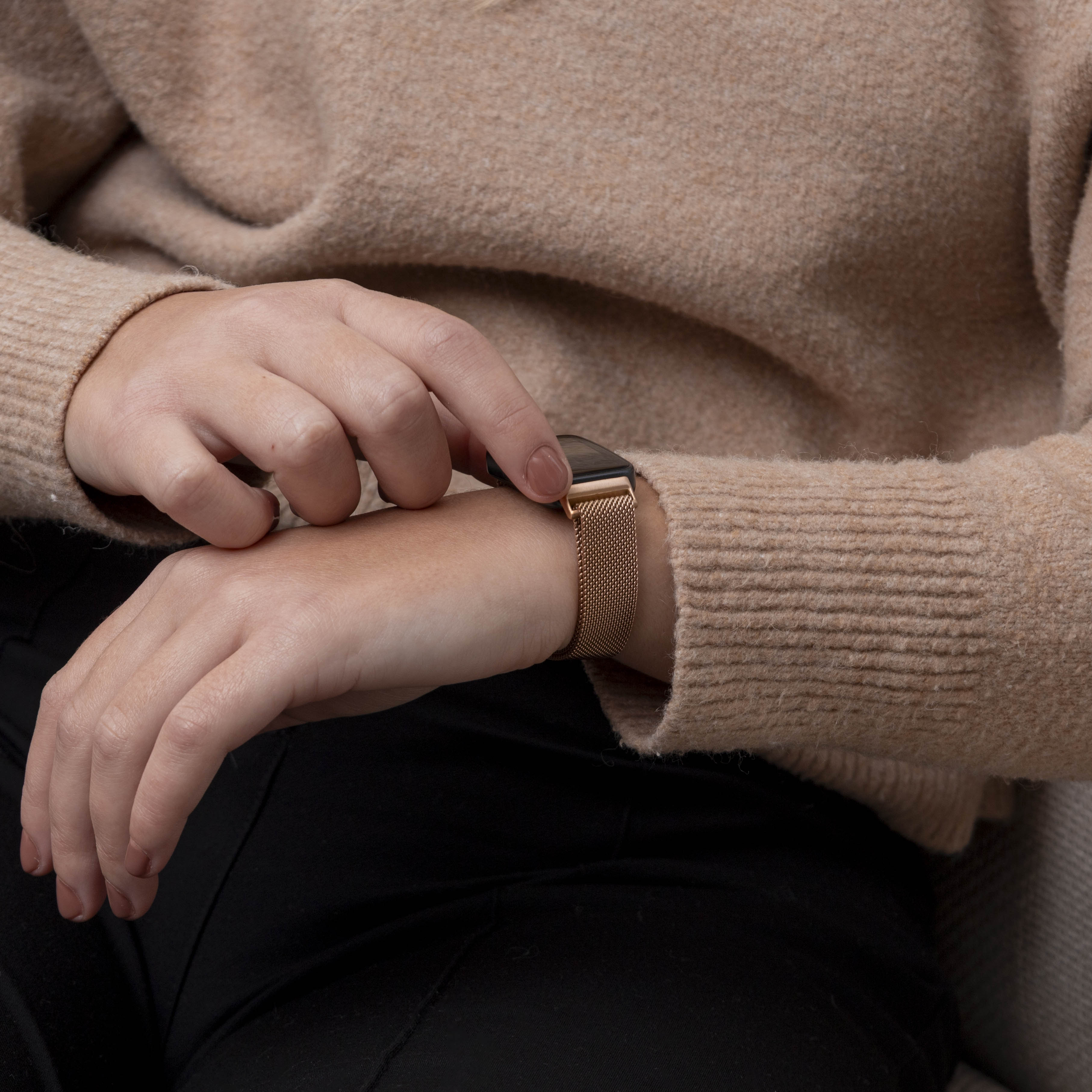 Huawei Band 8 Milanese-Armband (Roségold)