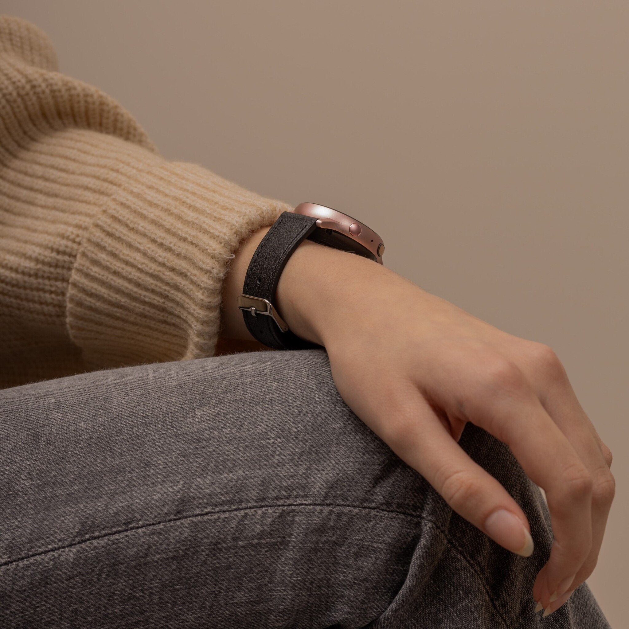 Redmi Watch 5 Active Modern Leather Strap (Black)
