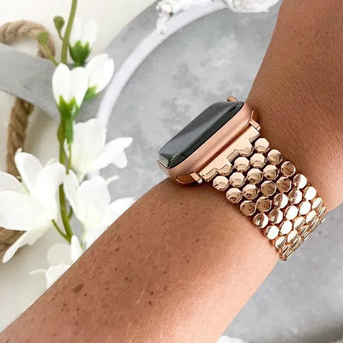 Stalen vis band rosé goud - AW 5