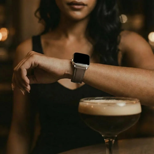 Apple Watch Slimfit Leather Strap (Dark Brown)