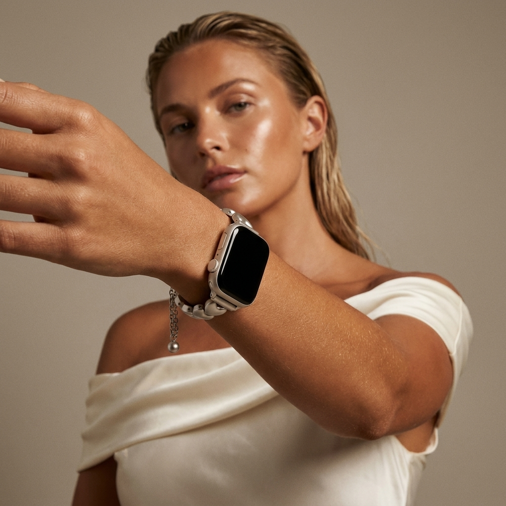 xoxo Wildhearts Apple Watch Stahlarmband 'Hearts' (Polarstern)