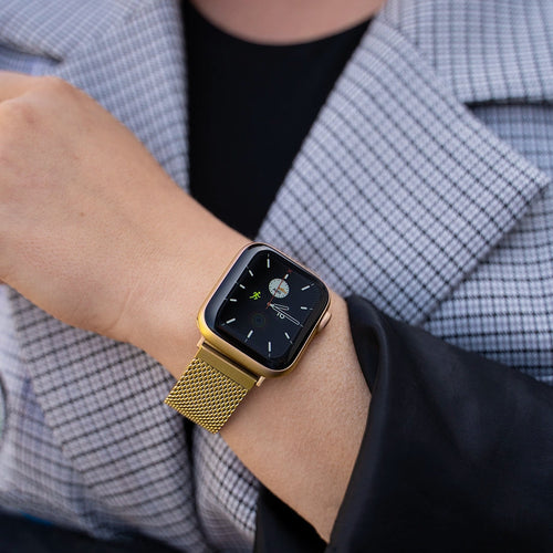Milanese Steel Strap, gold, lifestyle photo