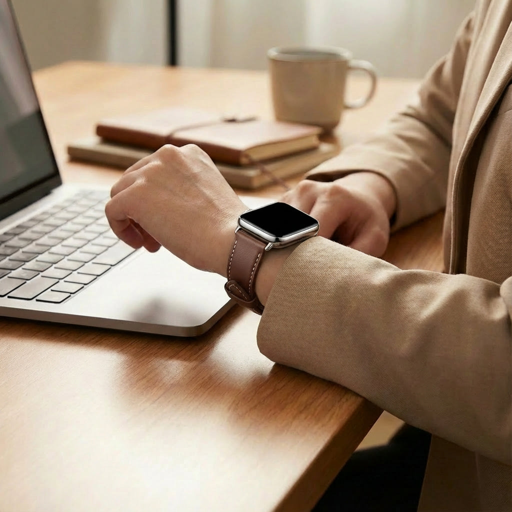 Redmi Watch 4 Lederarmband (Dunkelbraun)
