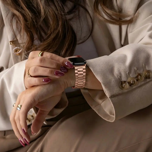 Bandz Apple Watch klassisches Stahlarmband (Rosa Gold)