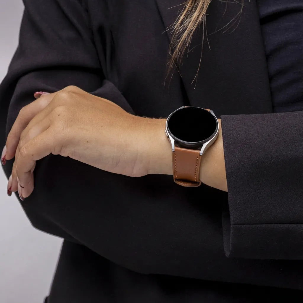 Polar Ignite 2 Lederarmband (glattes Braun)