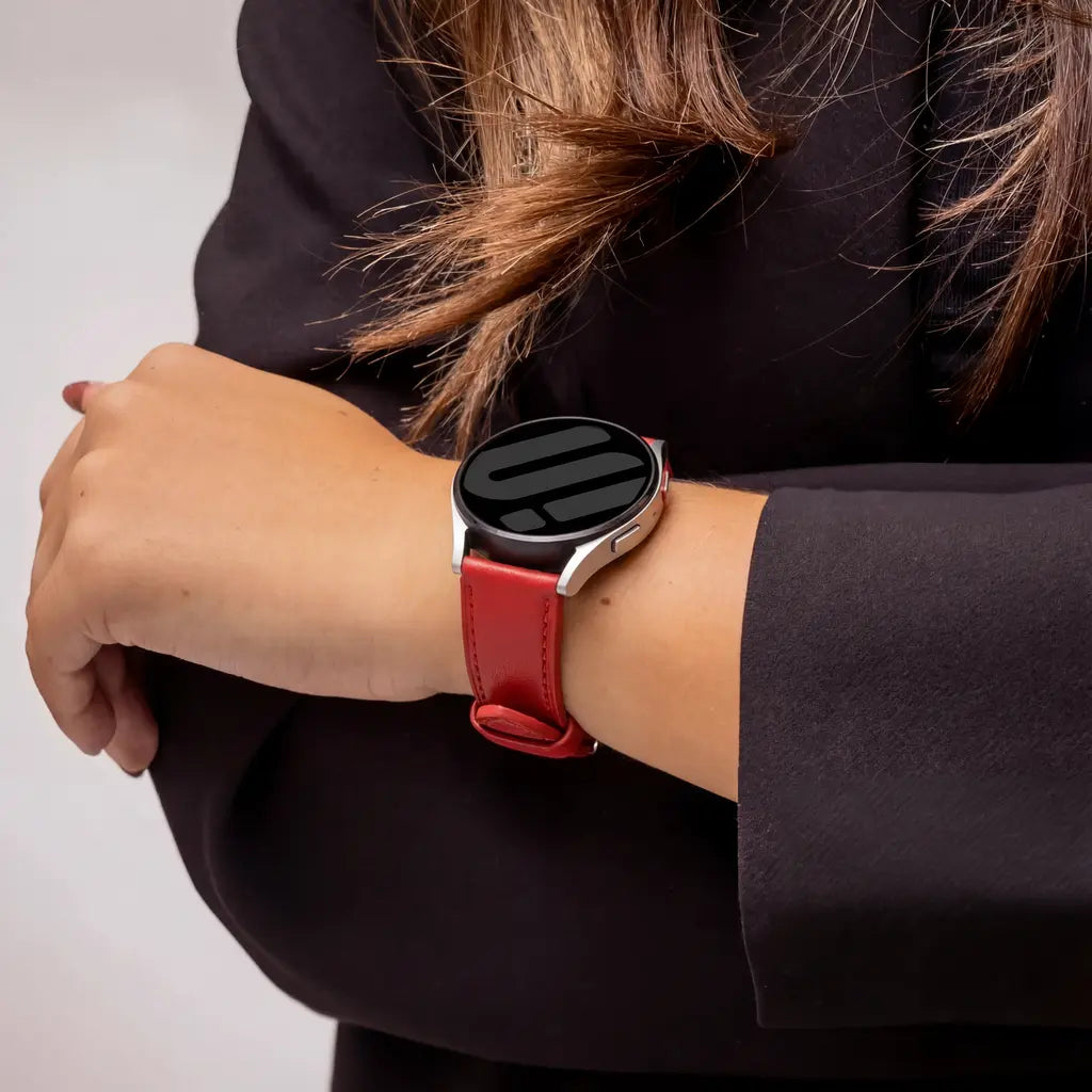Samsung Galaxy Watch Active Lederarmband (Rot)