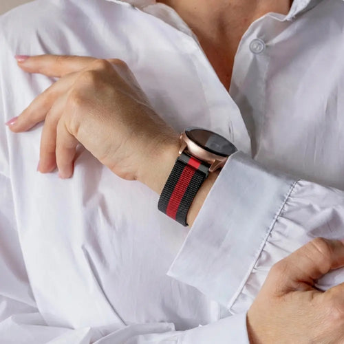 Milanese Strap, black/red, lifestyle photo
