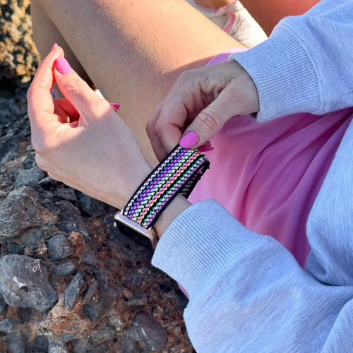 Apple Watch Elastic Strap (Colourful Stripes)