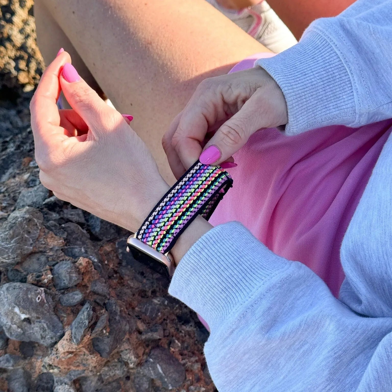 Apple Watch Gummiband (farbige Streifen)