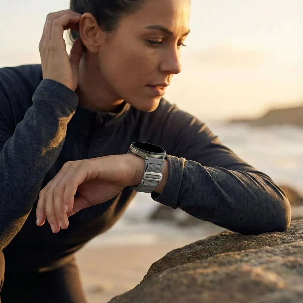 Bandz Xiaomi Watch S3 Alpine Nylonarmband (Grau)