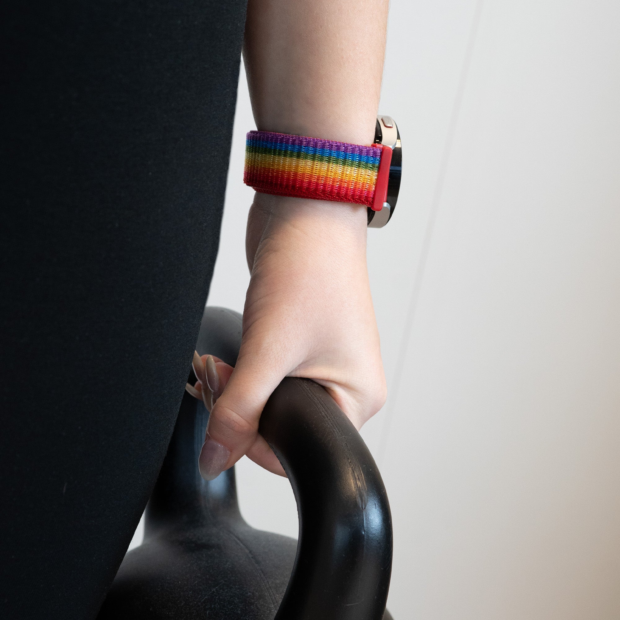 Bandz Garmin Vivomove Trend Nylon Loop Strap (Rainbow)