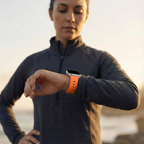 Bandz Apple Watch Silikonarmband 'Outdoor' (Orange)