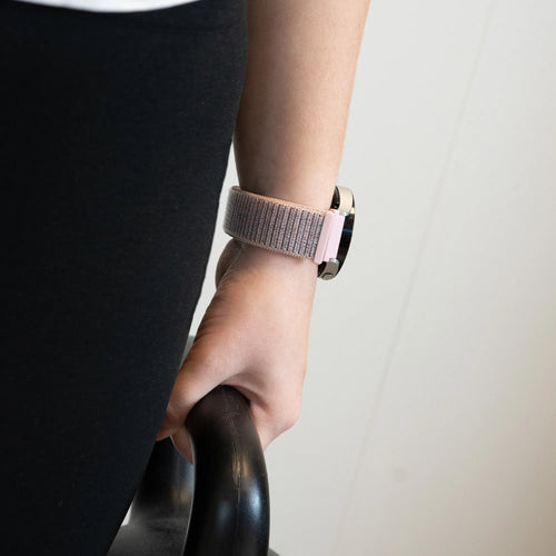 Bandz Xiaomi Amazfit Bip Nylon Loop-Armband (Rosa)