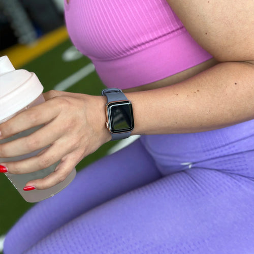 Apple Watch Silikon Kettenarmband (Grau-Blau)