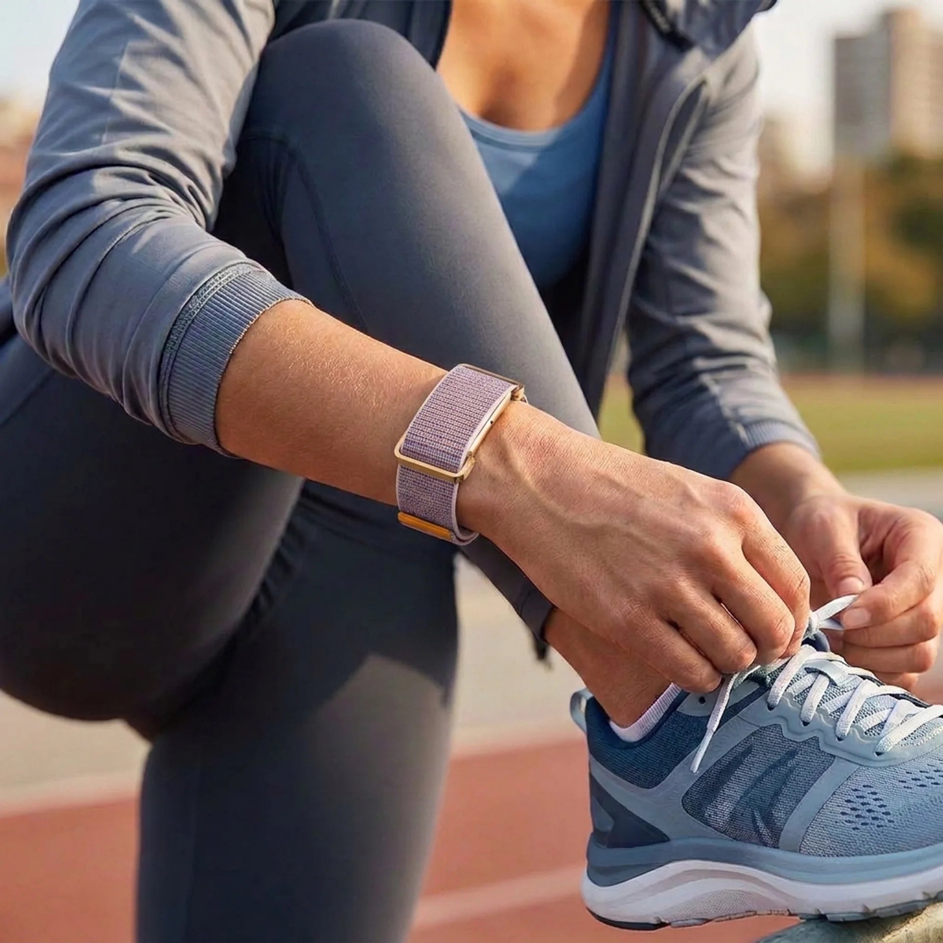 Fitbit Air Nylonband mit Rahmen (Rosa Sand)