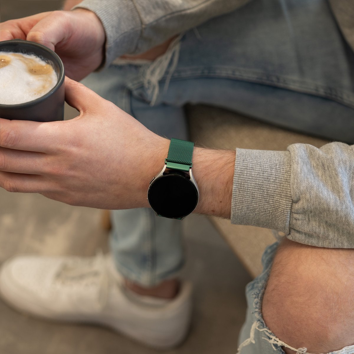 Samsung Galaxy Watch 5 44mm Milanese Strap (Green)