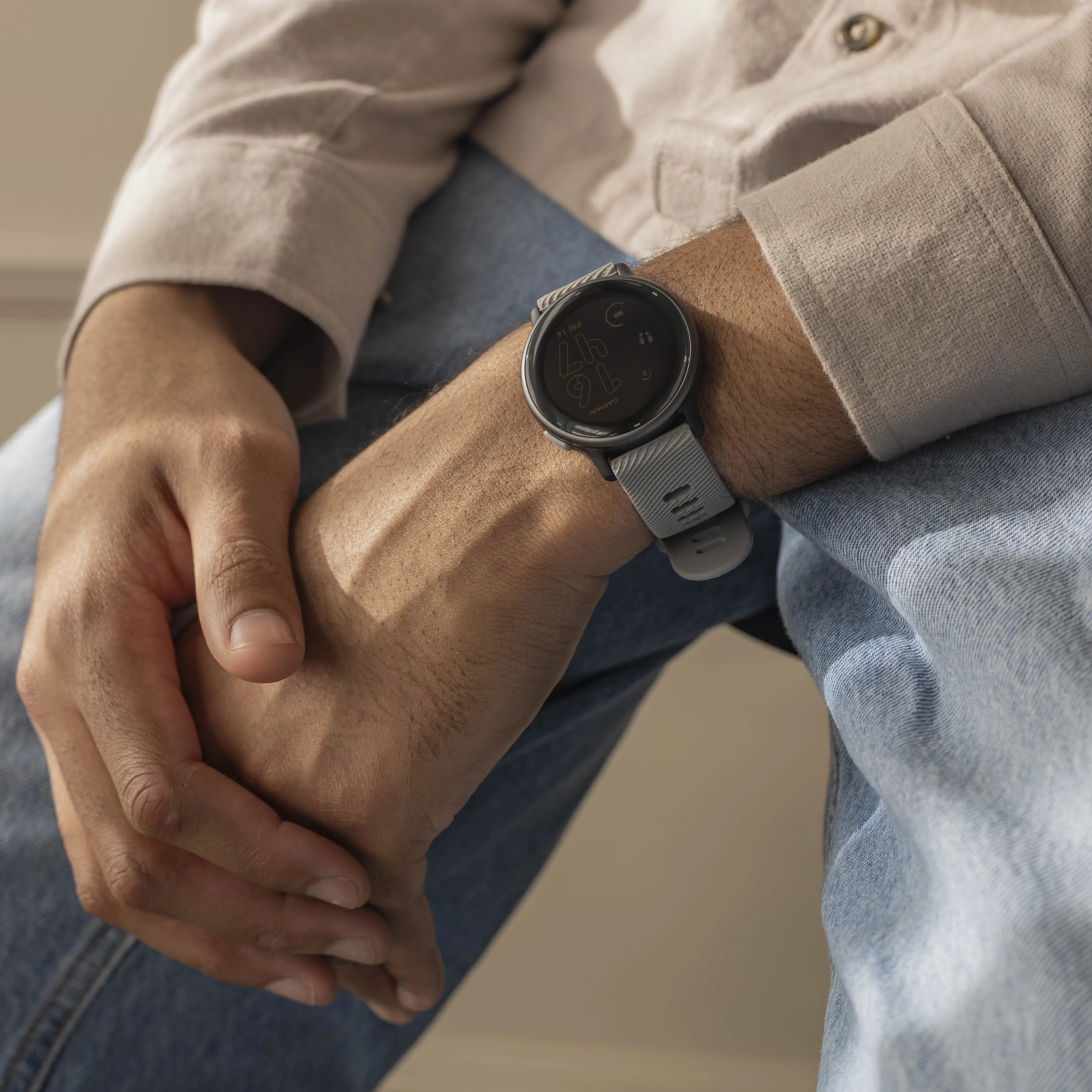 Coros Apex 46mm Silikonarmband (Hellgrau)