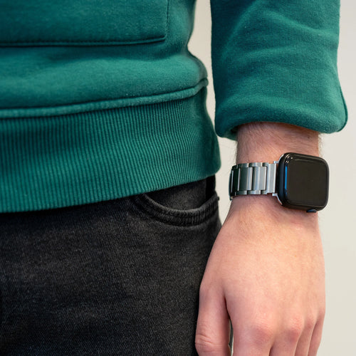 Bandz Apple Watch Ultra Titanarmband 'Classic' (Silber)