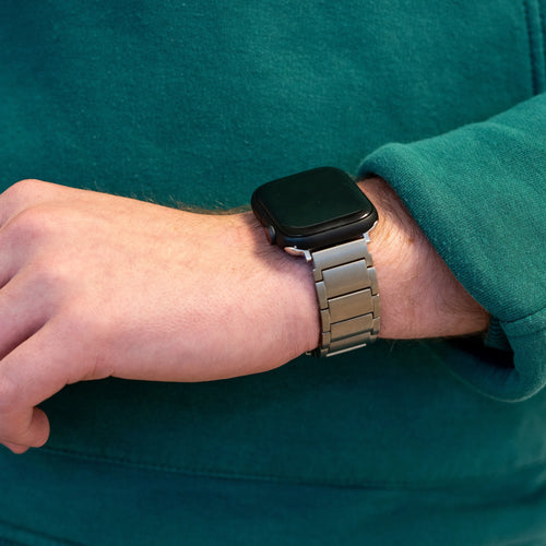 Bandz Apple Watch Ultra Titanarmband 'Classic' (Silber)