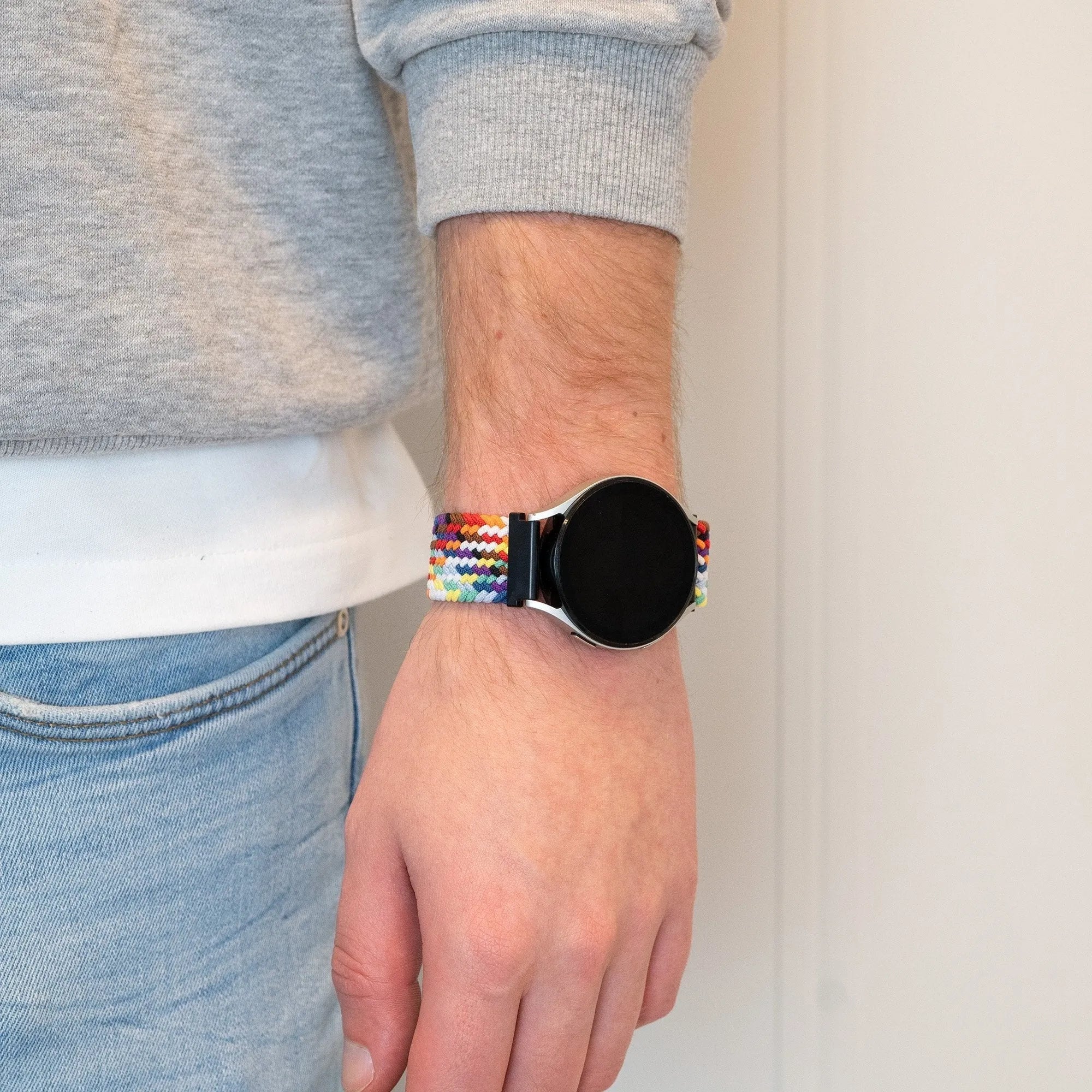 Bandz Coros Pace 2 geflochtenes Nylonarmband (Regenbogen)
