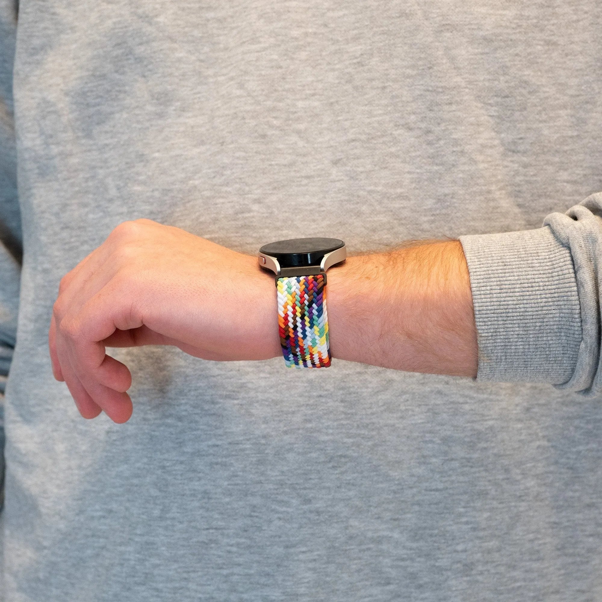 Bandz Coros Pace 2 geflochtenes Nylonarmband (Regenbogen)