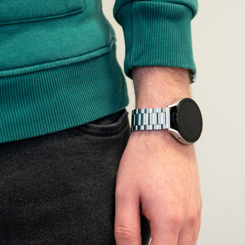 Bandz Garmin Forerunner 570 - 47mm Stahlarmband 'Classic' (Silber)